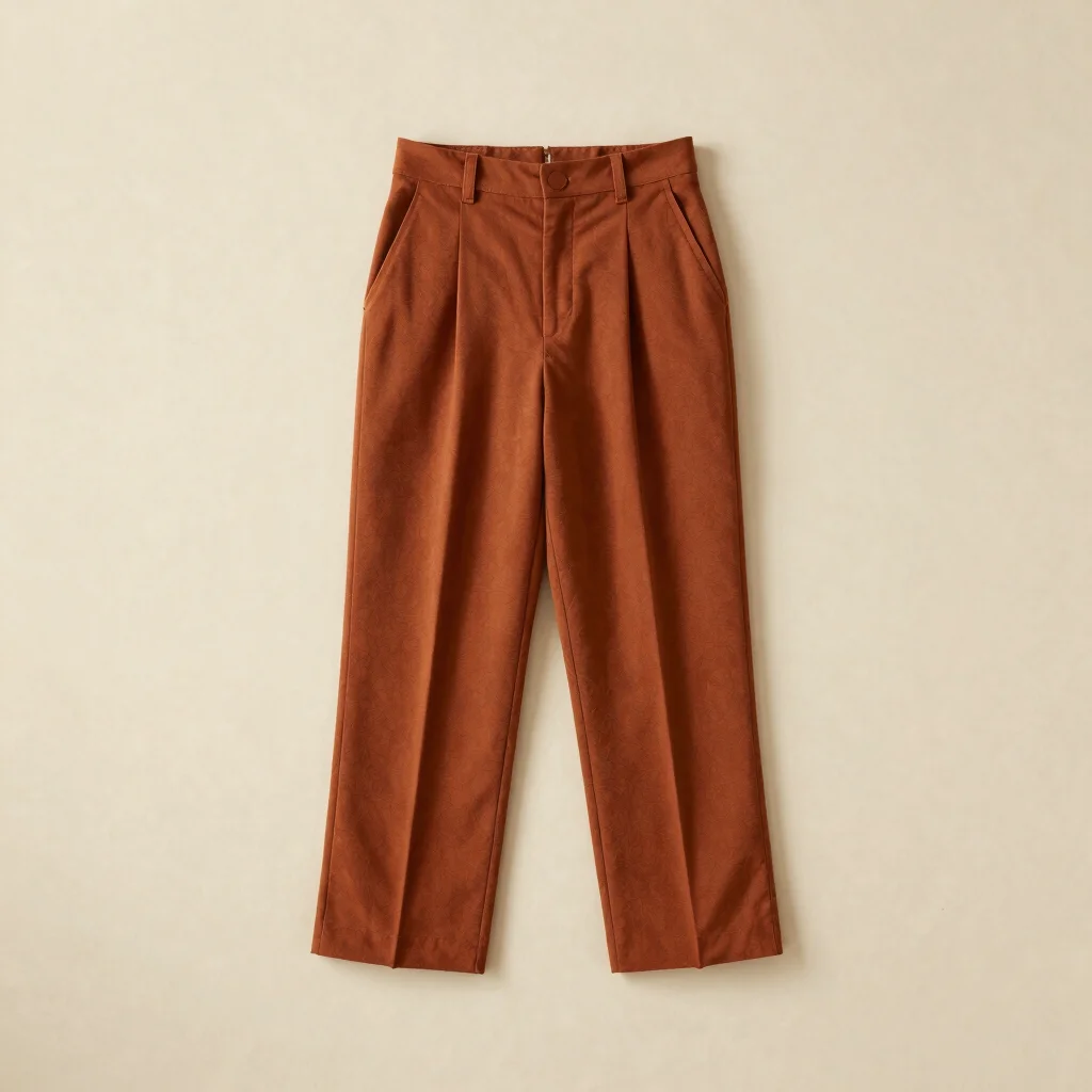 Rust Pleated Trousers